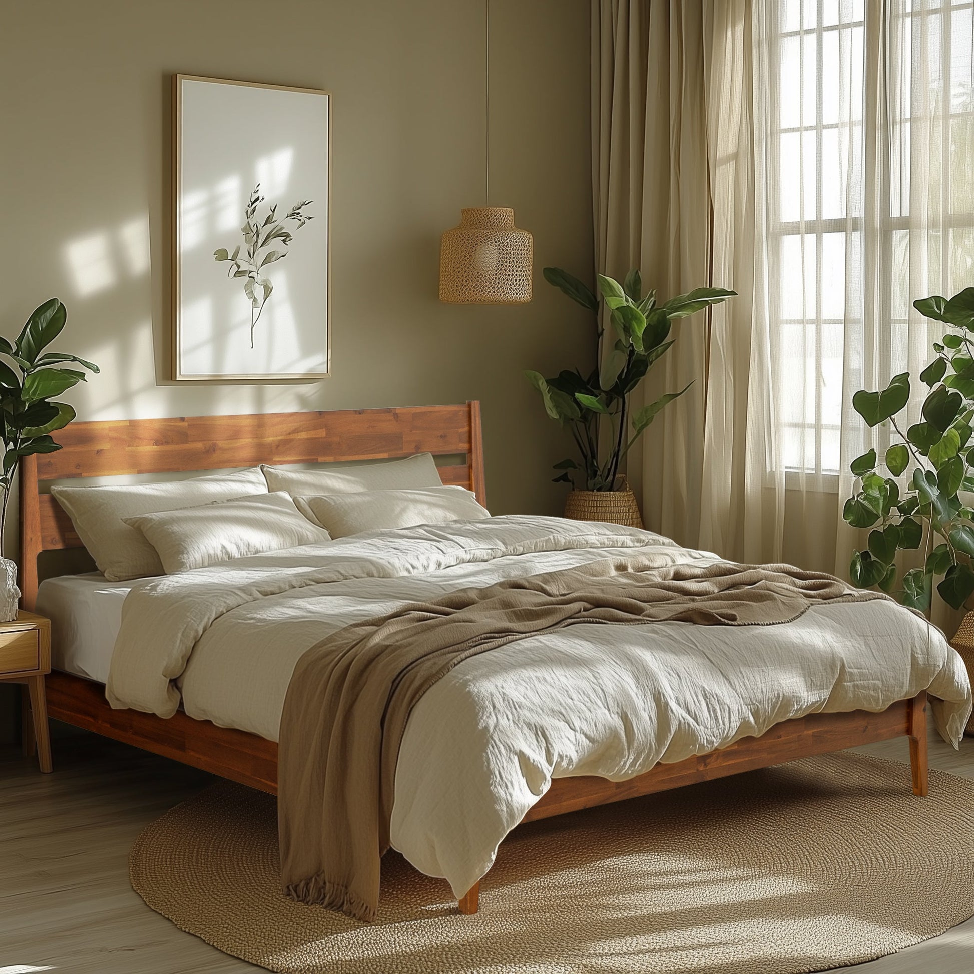 Callisto Solid Wood Bed Frame - - Bed Frame