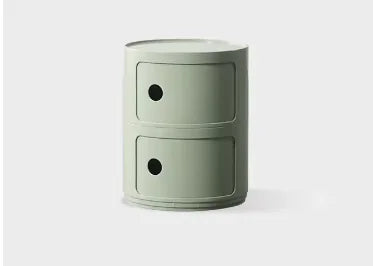 Plastic Round Bedside Table - light green - table