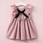 Toddler Girls Bowknot Summer Sundress Pink 4T