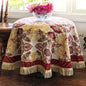 Tache Elegant Burgundy Ornate Paisley Woven Tapestry Tablecloth (18194) - - Tablecloth