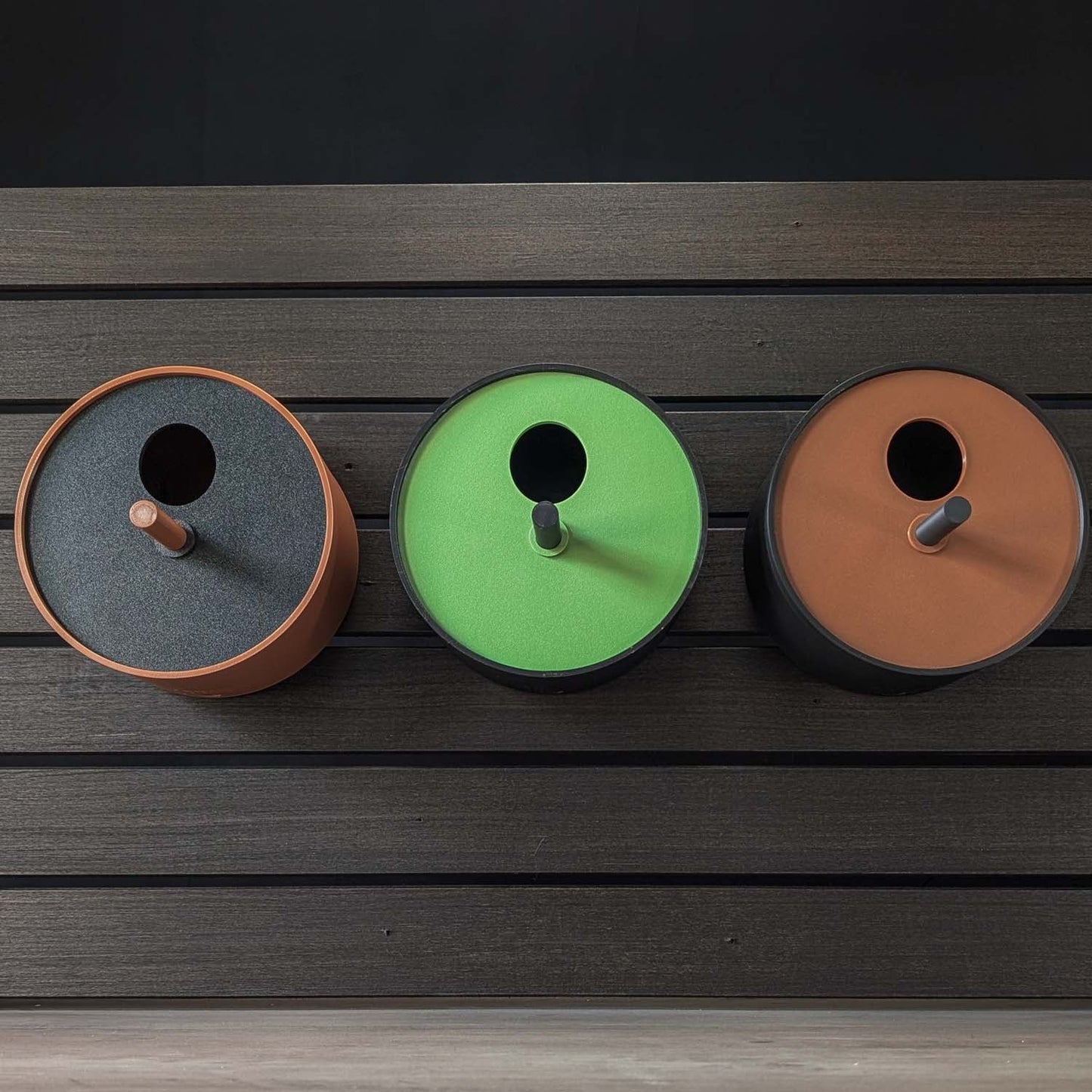 Birdhouse Circle - Black Front | Brown Walls - Birdhouses