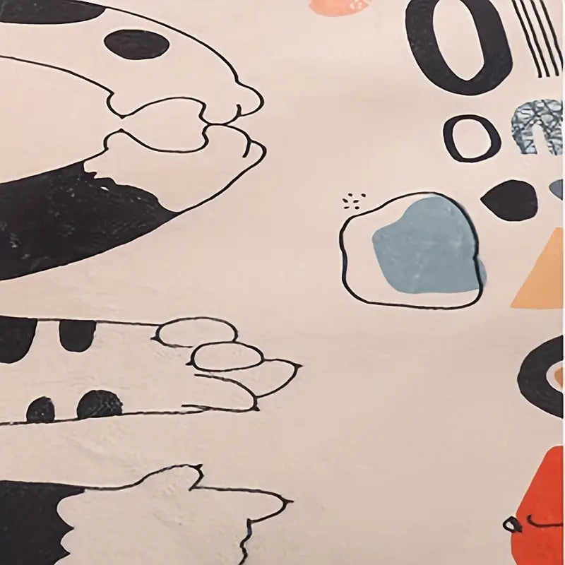 Modern Minimalist Faux Cashmere Bedroom Rug - Kia Day Design