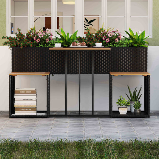 Patio Furniture Set with Raised Garden Bed for Porch and Yard - - patio set