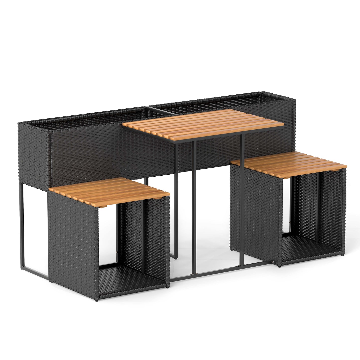 Patio Furniture Set with Raised Garden Bed for Porch and Yard- DirectDeals- {{Product type}}