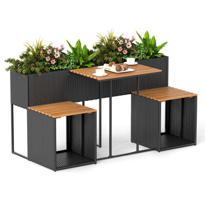 Patio Furniture Set with Raised Garden Bed for Porch and Yard- DirectDeals- {{Product type}}