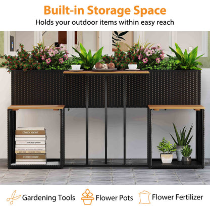 Patio Furniture Set with Raised Garden Bed for Porch and Yard- DirectDeals- {{Product type}}