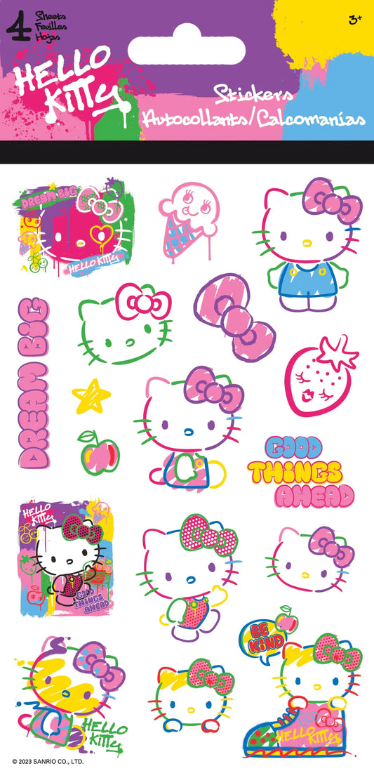 Sanrio - Hello Kitty - Pop Art - 2023 - Standard 4 Sheet Stickers - - stickers