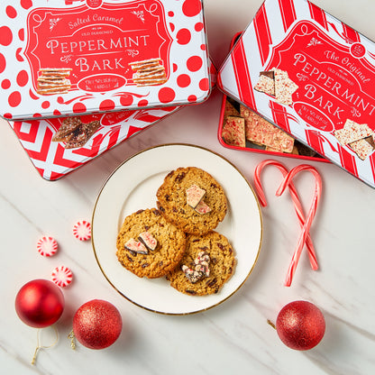 Chocolate Peppermint Bark, Giftable Food Set of 3 - - food