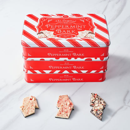 Chocolate Peppermint Bark, Giftable Food Set of 3 - - food