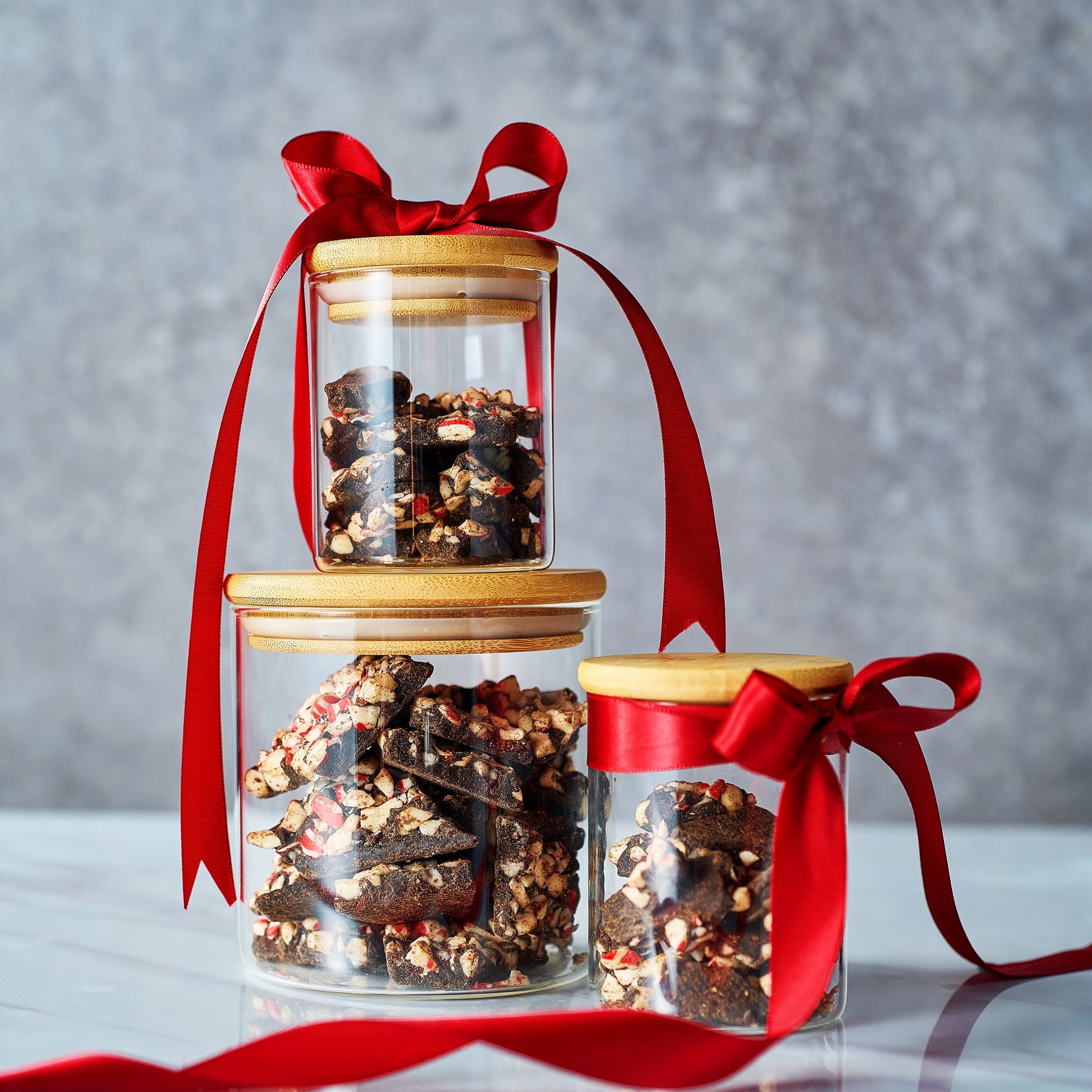 Dark Chocolate Peppermint Bark, Giftable Food Set - - food