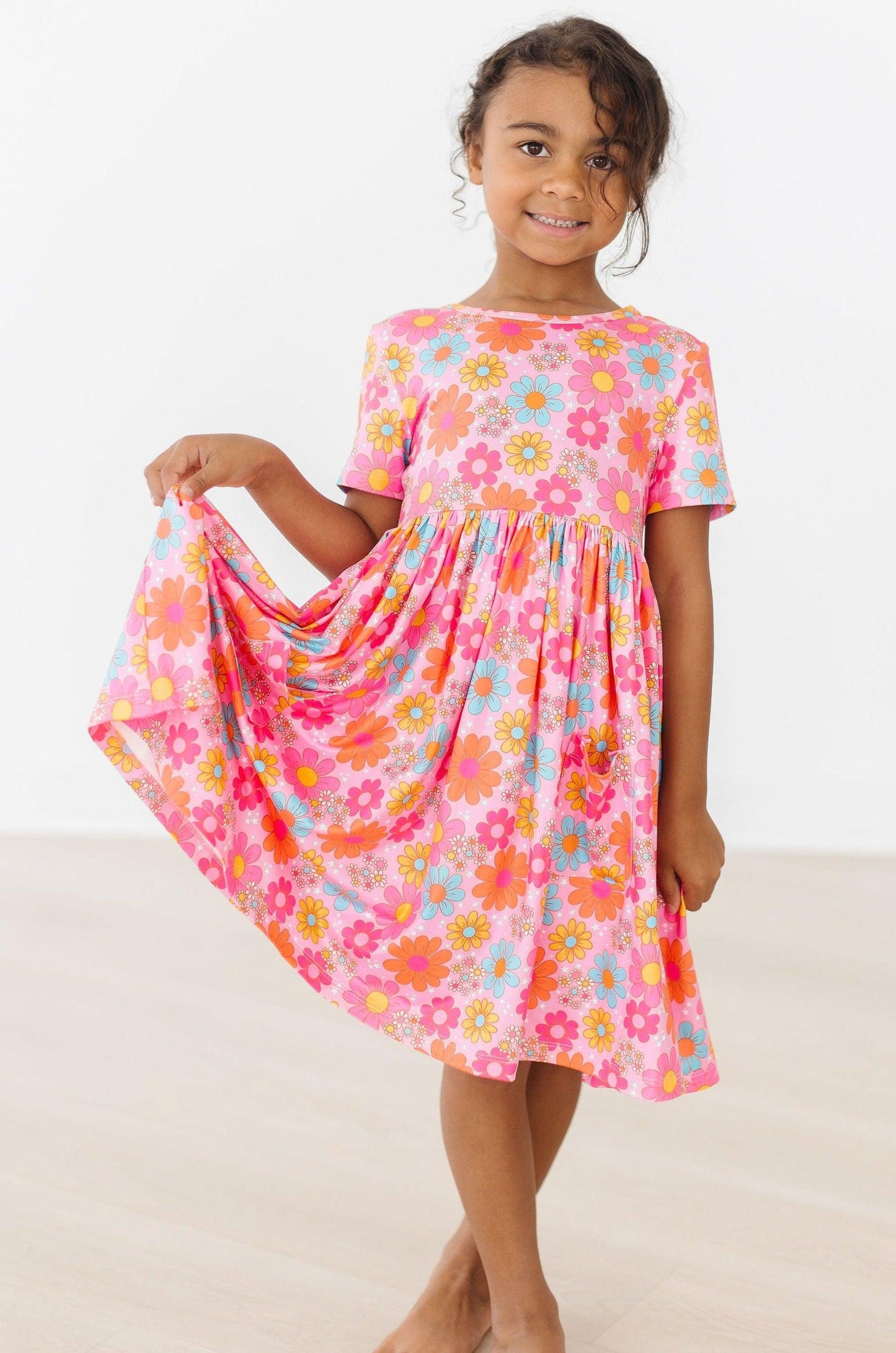 Petal Pop S/S Pocket Twirl Dress - - Twirl Pocket Dress S/S