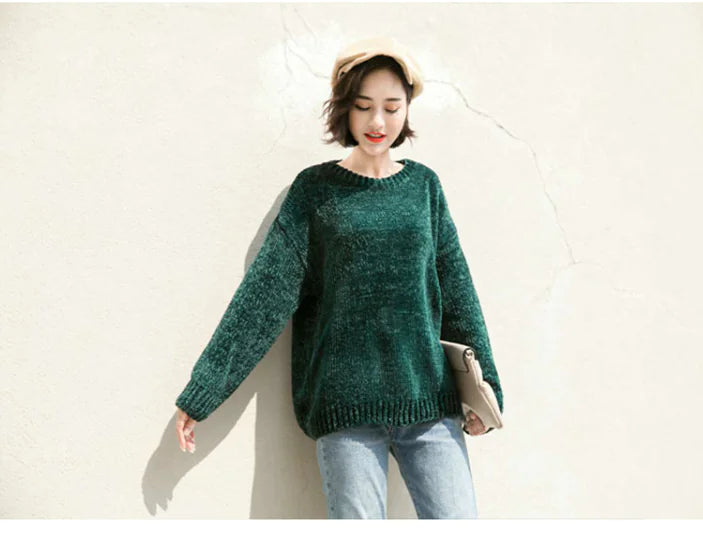 Women's Knitted Pullover Sweater - Kia Day Design