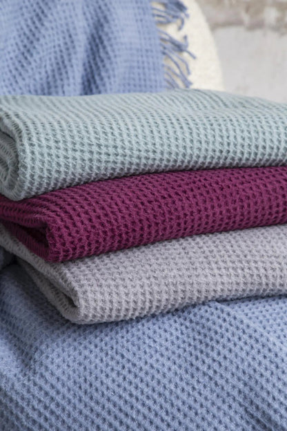 Aksu Brighton Collection Waffle Tv Blanket 130X170 Light Blue Kia Day Design