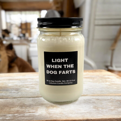 Light When The Dog Farts Funny Candle - - Candles & Melts