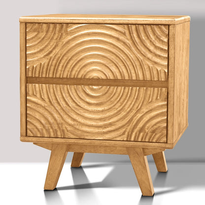 Harmony Solid Wood Nightstand - Natural Oak - Nightstand