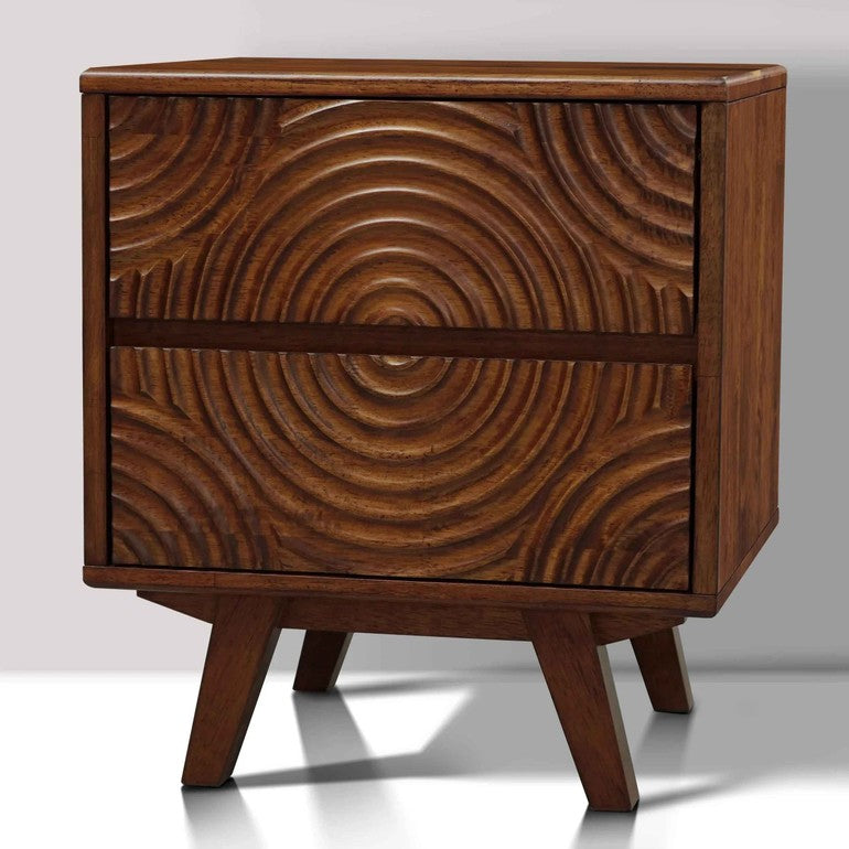 Harmony Solid Wood Nightstand - Walnut - Nightstand