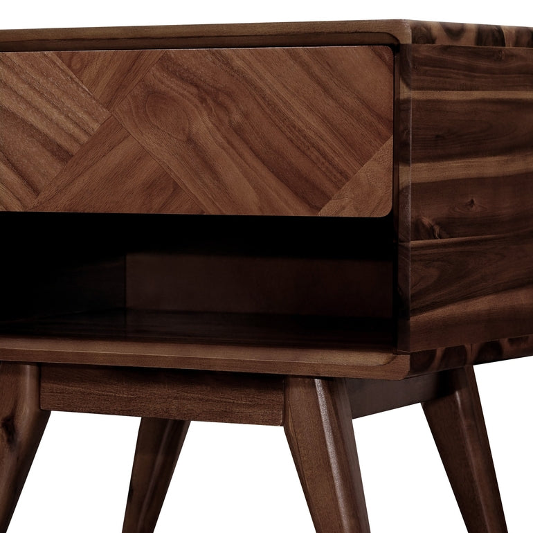 Laden Handcrafted Solid Wood Nightstand - - Nightstand