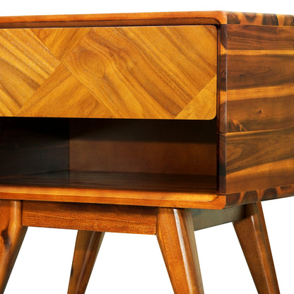 Laden Handcrafted Solid Wood Nightstand - - Nightstand