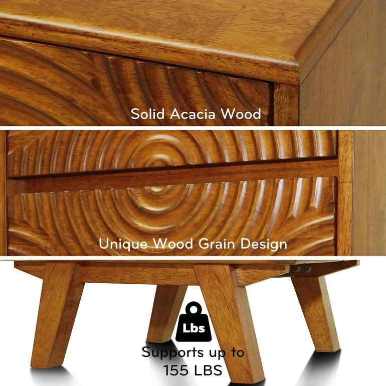 Harmony Solid Wood Nightstand - - Nightstand