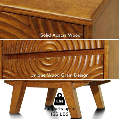 Harmony Solid Wood Nightstand - - Nightstand