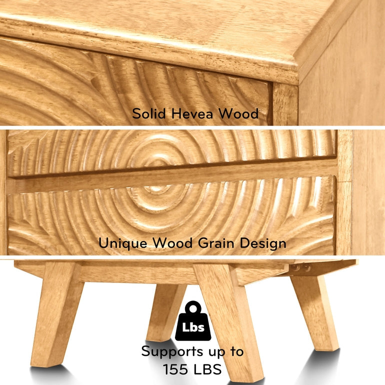 Harmony Solid Wood Nightstand - - Nightstand