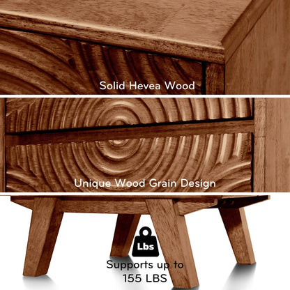 Harmony Solid Wood Nightstand - - Nightstand