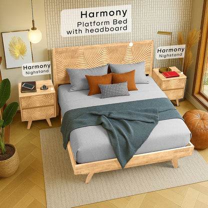 Harmony Solid Wood Nightstand - - Nightstand