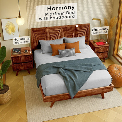 Harmony Solid Wood Nightstand - - Nightstand