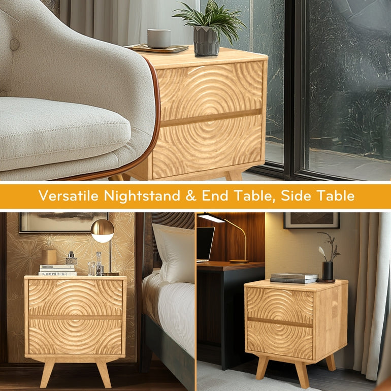 Harmony Solid Wood Nightstand - - Nightstand