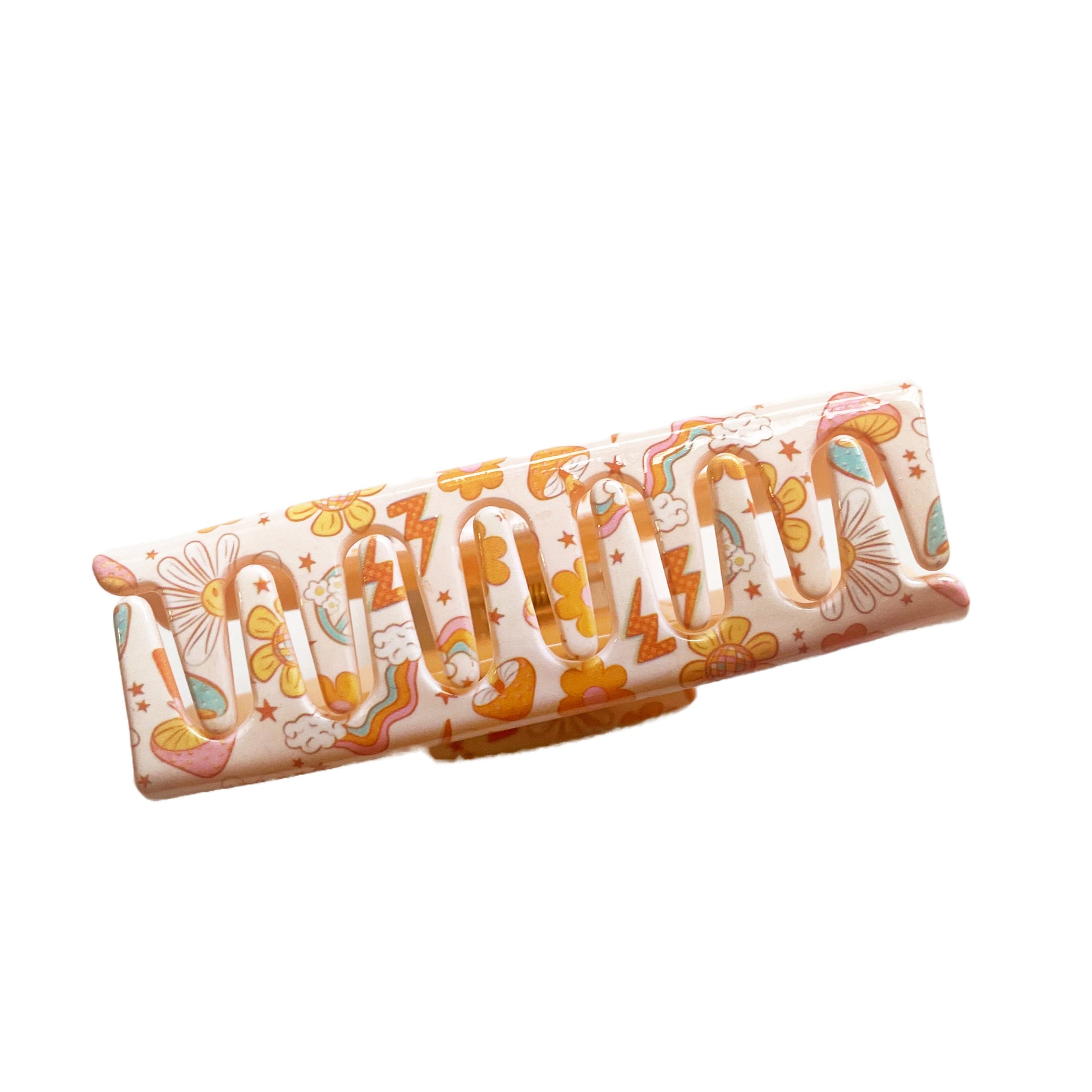 Bright Hippie Claw Clip - - Snap Clip
