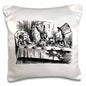 3dRose InspirationzStore Vintage Art - Mad Hatter tea party illustration by John Tenniel. Alice in Wonderland - Pillow Cases (pc_193788)- 3dRose- {{Product type}}