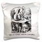 3dRose InspirationzStore Vintage Art - Who are you - Smoking Caterpillar quote from Alice in Wonderland - Pillow Cases (pc_193796) - 16x16 inch Pillow Case - Pillow Case