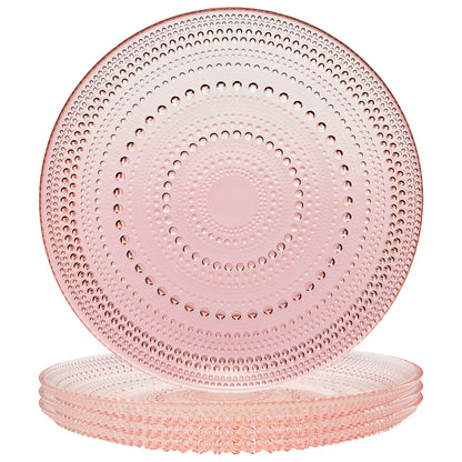 Blush Glass Plate, Set of 4 - - Plate