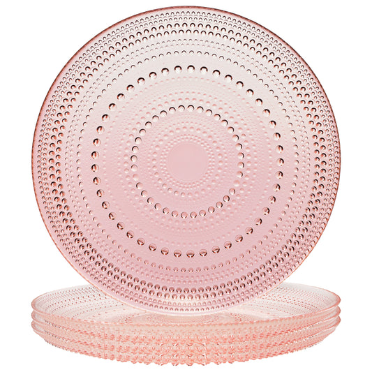 Blush Glass Plate Set of 4 - - Plate