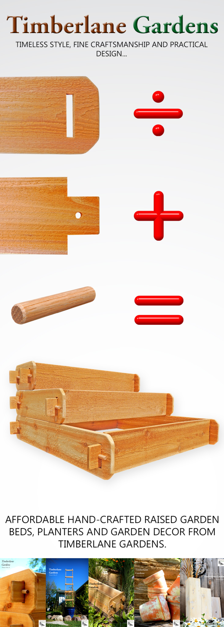 Timberlane Gardens Raised Garden Bed Kit 3 Tiered (1x3 2x3 3x3) Select Cedar Elevated Planter - - Raised Garden Bed Kit
