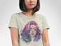 Vibrant Artistic Peace Of Mind Graphic Tee - Solid Cream - Graphic Tee