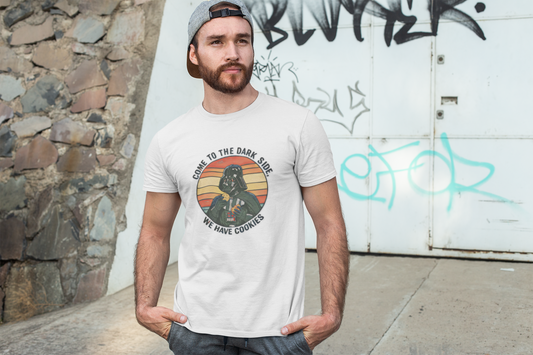 Come to The Dark Side Darth Vader Cookie Graphic Tee - Solid White - Graphic Tee