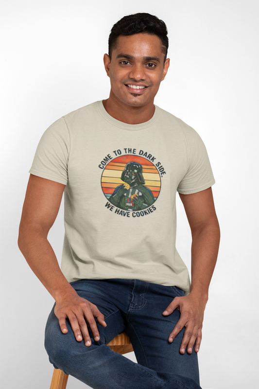 Come to The Dark Side Darth Vader Cookie Graphic Tee - Solid Cream - Graphic Tee