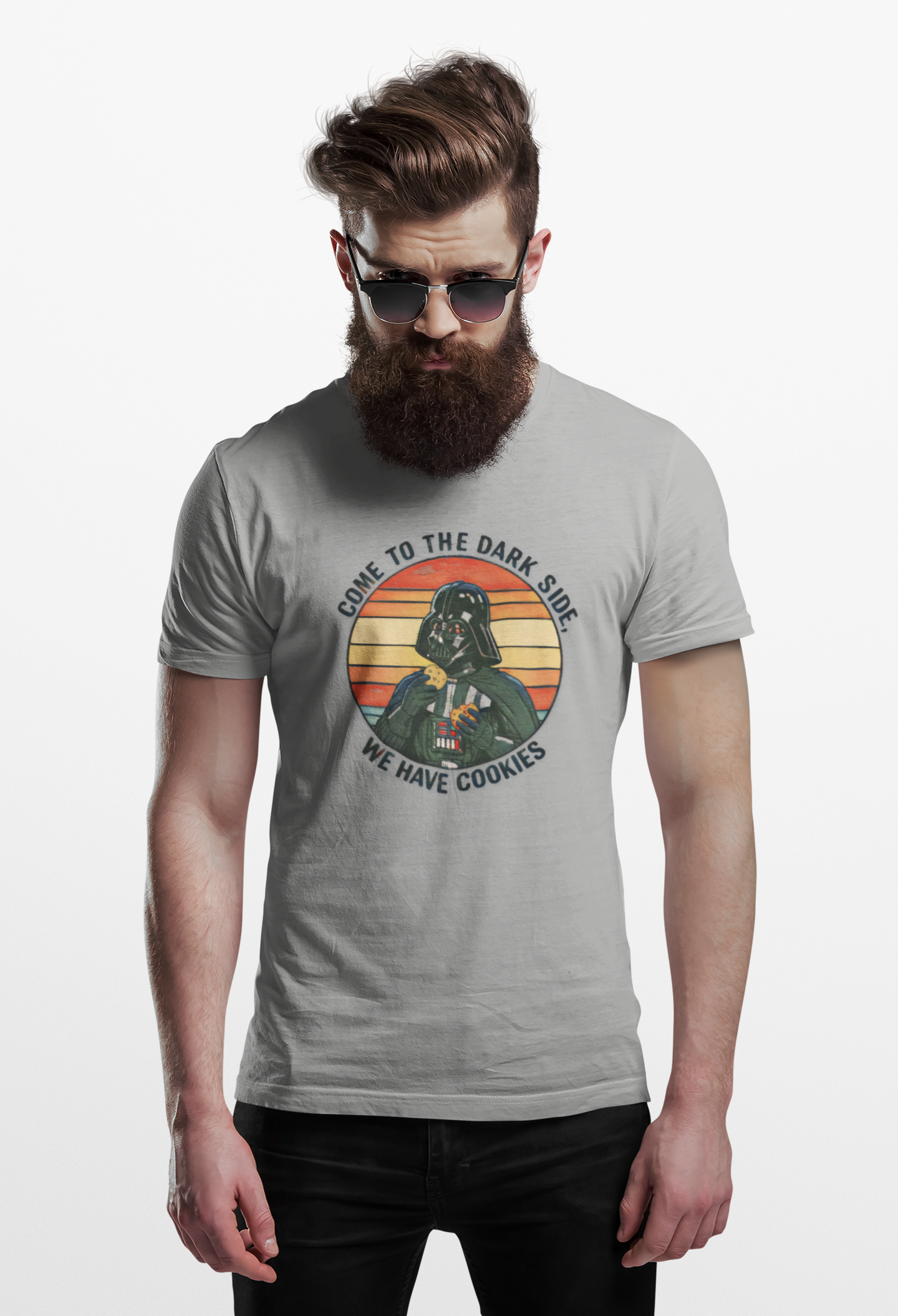 Come to The Dark Side Darth Vader Cookie Graphic Tee - Heather Grey - Graphic Tee