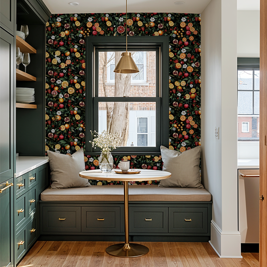 Pom and Berry Wallpaper - Peel & Stick LUXE - Wallpaper