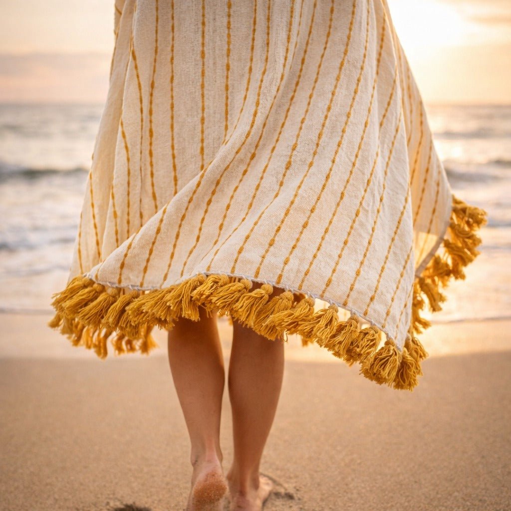 Pompom Beach Towel - - Towel