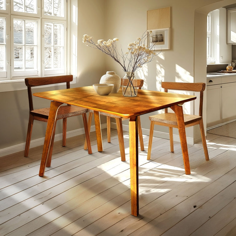 Acacia Verve 48" Solid Wood Dining Table - Ideal Kitchen Table for 4 - - Table