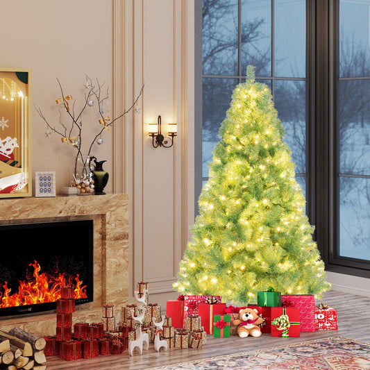 Pre-Lit Tinsel Christmas Tree - - christmas tree