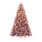 Pre-Lit Tinsel Christmas Tree Artificial Xmas Tree with Lush Branch Tips and Warm White LED Lights - 7.5ft -