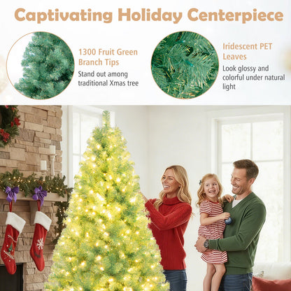 Pre-Lit Tinsel Christmas Tree Artificial Xmas Tree Home Office Party Seasonal Holiday Decoration - -