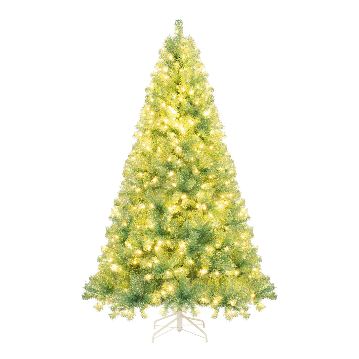 Pre-Lit Tinsel Christmas Tree Artificial Xmas Tree Home Office Party Seasonal Holiday Decoration - M -