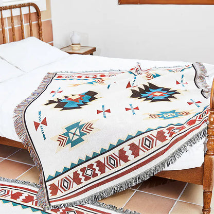 Bohemian Sofa Blanket - Premium Cotton Throw (In Stock) Kia Day Design