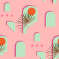 Pueblo Window Wallpaper, pink- Samantha Santana Creative- {{Product type}}