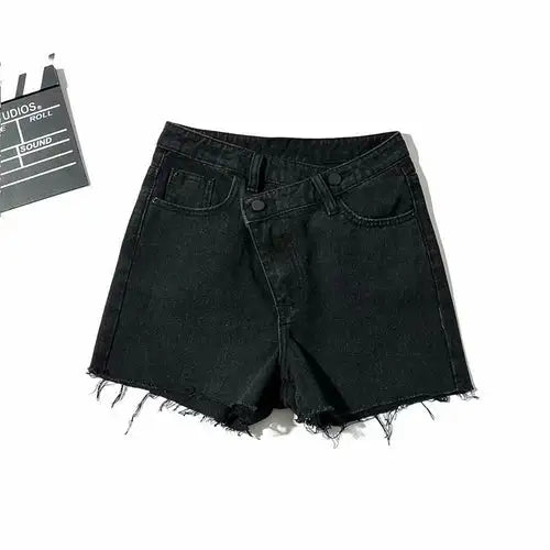 Vintage Tassel Blue Shorts Women