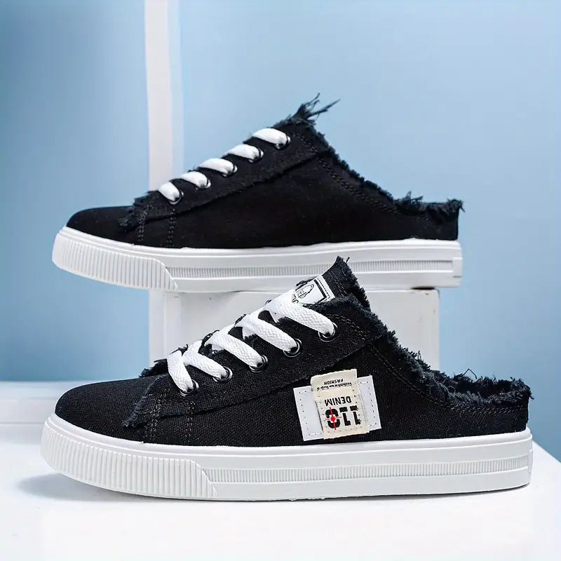 Flat Slip-On Canvas Sneakers - Kia Day Design